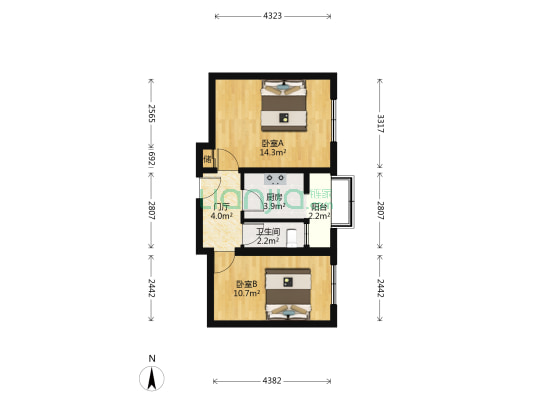 自新路 2室0厅1卫 50平方