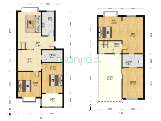 蒙莎苑 4室2厅2卫 151平方