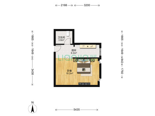 锦宏丽景花园 1室0厅1卫 47平方