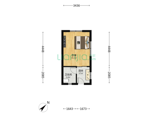 吉兴公寓 1室0厅1卫 30平方