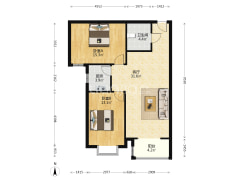 公园壹号 2室1厅 南-涿州公园壹号户型图