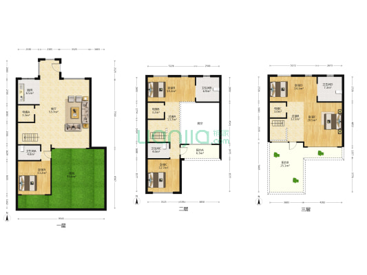中梁首府壹号院二期 5室1厅4卫 207平方