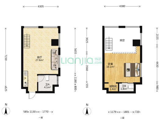 伟立活力 1室1厅2卫 49平方