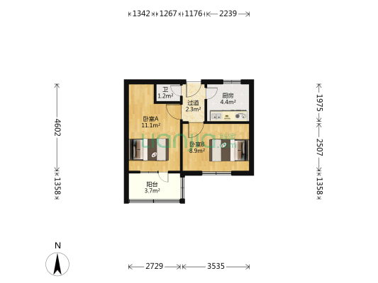 兰州市电信局家属院(詹家拐子) 2室0厅1卫 38平方