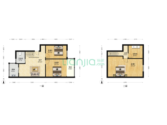 中心村80号 3室1厅1卫 69平方