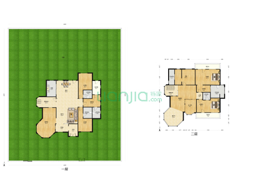 山水世纪 6室3厅6卫 373平方