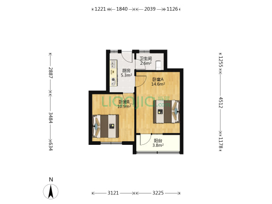 中山南一路246弄 2室0厅1卫 45平方