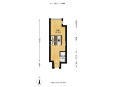 万科城际之光 1室1厅 东 北-涿州万科城际之光户型图