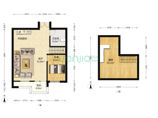 德泰岭秀逸城B区 1室1厅1卫 59平方