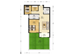 鹏渤印象城牛津花园 2室1厅 南-涿州鹏渤印象城牛津花园户型图