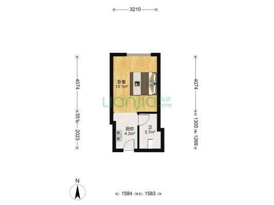 金碧翡翠华庭 1室0厅1卫 38平方