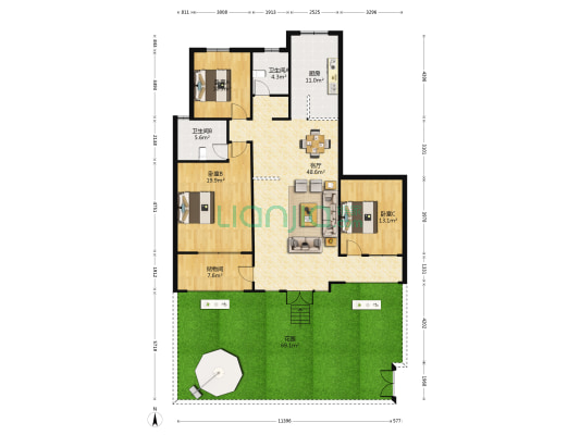 春晖悦府 3室1厅2卫 120平方