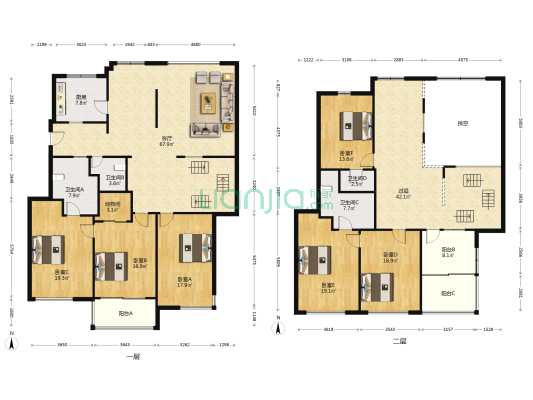 盛世名门(吴江区) 6室1厅4卫 288平方