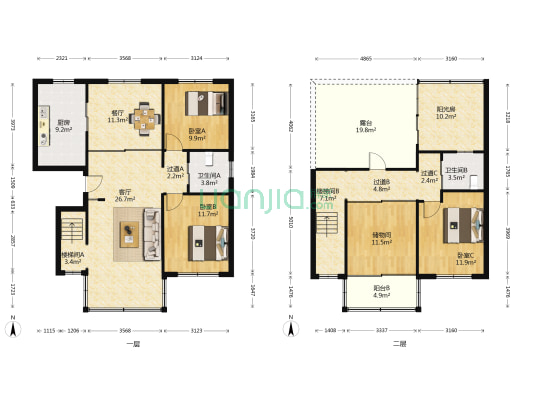龙鑫公寓(南湖区) 3室2厅2卫 142平方