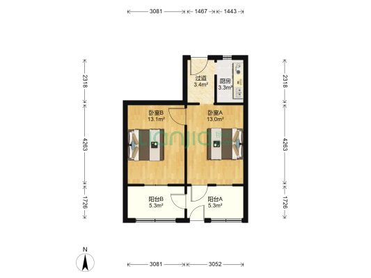 民生庄152号 2室0厅0卫 52平方