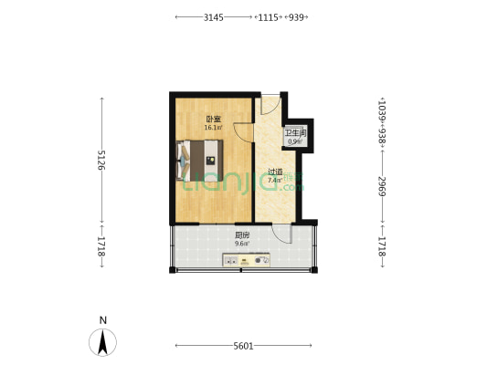 建设东里 1室0厅1卫 31平方