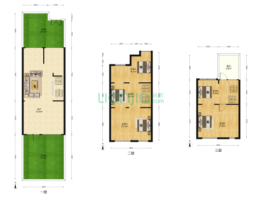 北园别墅 5室1厅0卫 254平方