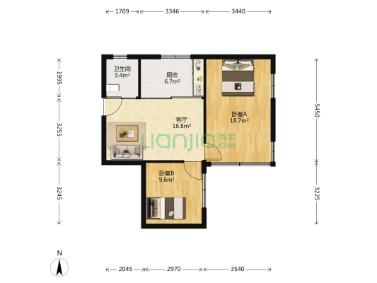 府前大楼 2室1厅1卫 71平方
