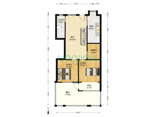 漓滨路 2室1厅1卫 53平方