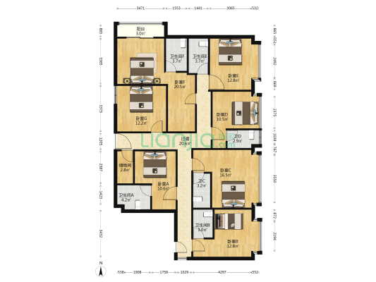 雄骏怡翠居 7室0厅6卫 200平方