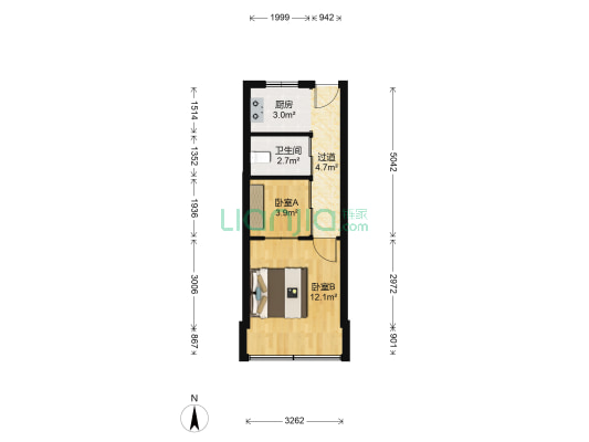经二街 2室0厅1卫 35平方