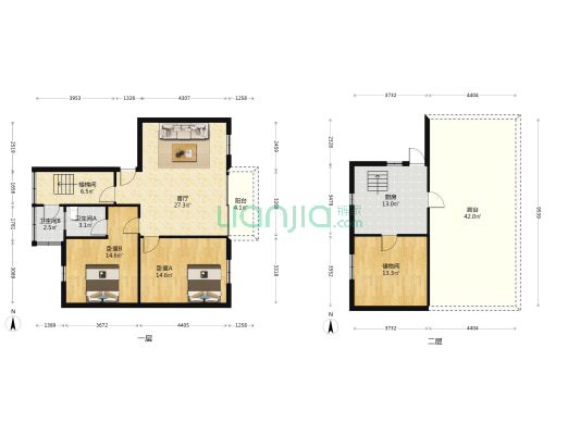 永安街 2室1厅2卫 82平方