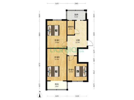 竹杏石化楼 3室0厅0卫 72平方