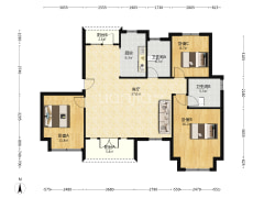 园林洋房社区 南北通透三居双卫 毛坯 看房方便-涿州天伦湾凤麟府户型图