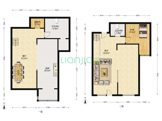 善上居 1室2厅2卫 184平方