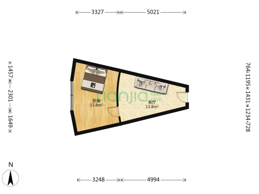 县府东街 1室1厅0卫 44平方
