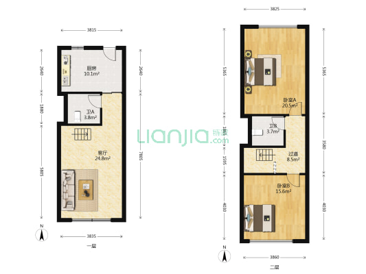 森茂汽车城市广场 2室1厅2卫 61平方