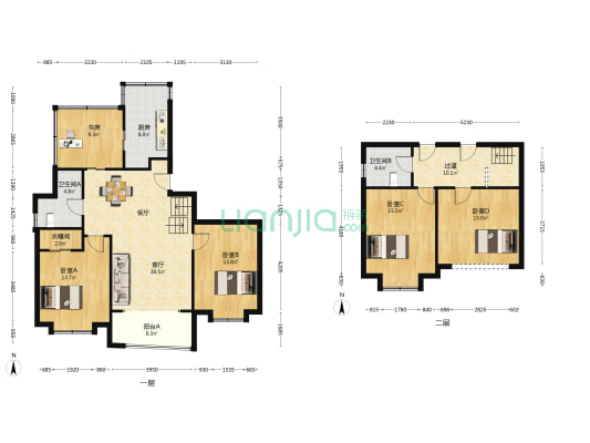 高境欣苑 5室1厅2卫 144平方