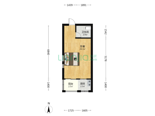 长顺小区 1室0厅1卫 38平方