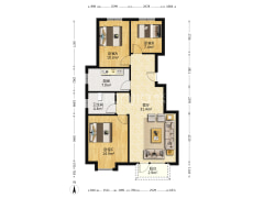 鸿坤理想湾北区 3室1厅 南 北-涿州鸿坤理想湾北区户型图