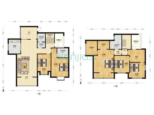中铁汉嘉御景 6室1厅4卫 167平方