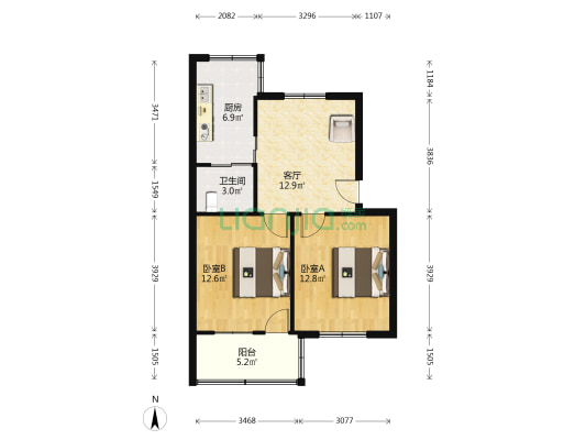 旦旦新村 2室1厅1卫 62平方