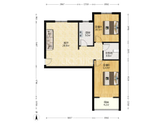 诚意出售 精装两居 南北通透 好楼层-涿州天保郦景户型图