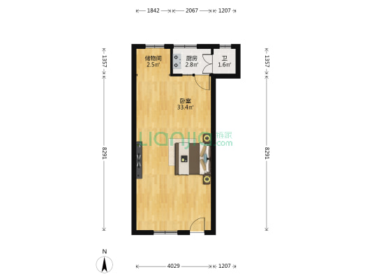 同济巷17号 1室0厅1卫 50平方