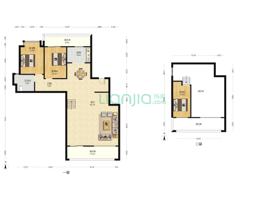 京盛和府 3室1厅1卫 175平方