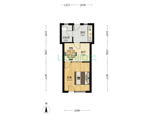 老沪闵路439弄 1室1厅1卫 37平方