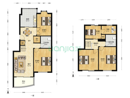 愚园书香公寓 6室1厅2卫 176平方