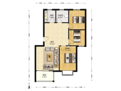 精装修，高楼层，户型方正，看房方便。-涿州天筑逸城户型图