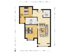 香邑溪谷 2室1厅 南-涿州香邑溪谷户型图