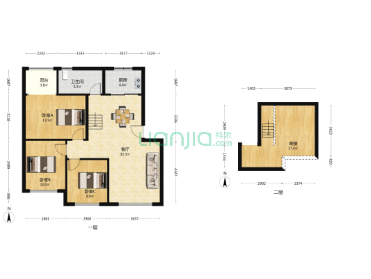 奎东巷8号附1号 3室1厅1卫 93平方