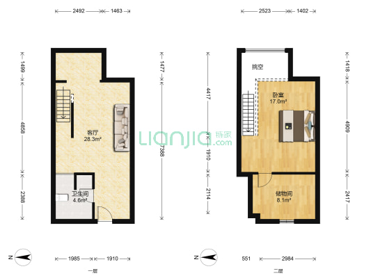 瞰都公馆 1室1厅1卫 47平方