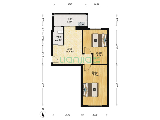 邮电工程局 2室0厅1卫 57平方