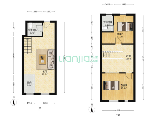 范阳路配套成熟交通便利集中供暖-户型图