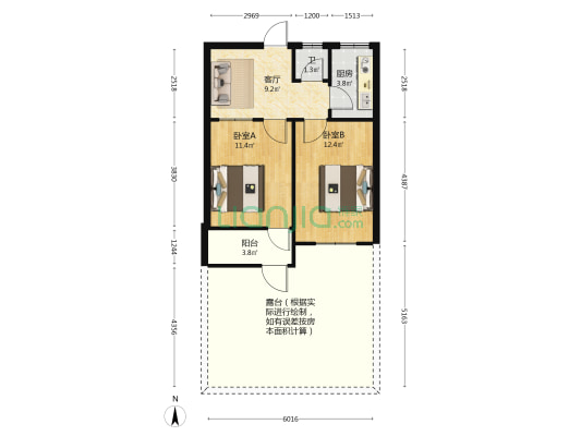 康丰小区2号院 2室1厅1卫 45平方