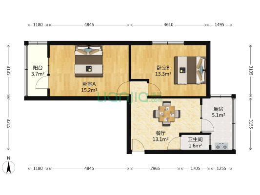 秀川公交公司家属院 2室1厅1卫 60平方