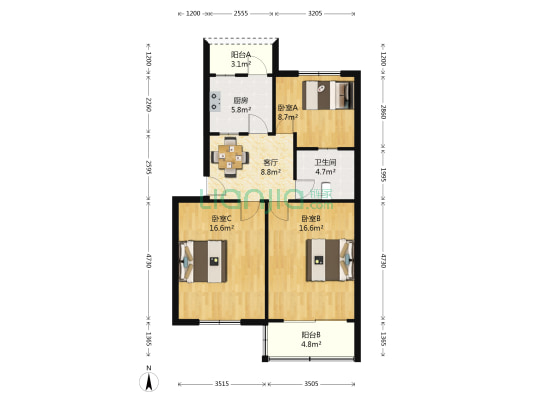 香溪东路6号 3室1厅1卫 76平方